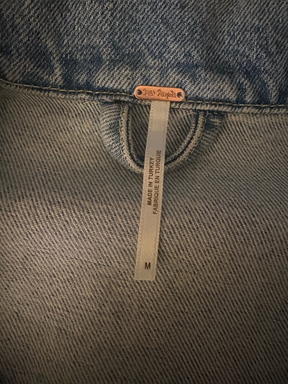 Free People-Light Wash Distressed Denim Jacket - Chic Cropped Style - Picture 12 of 16